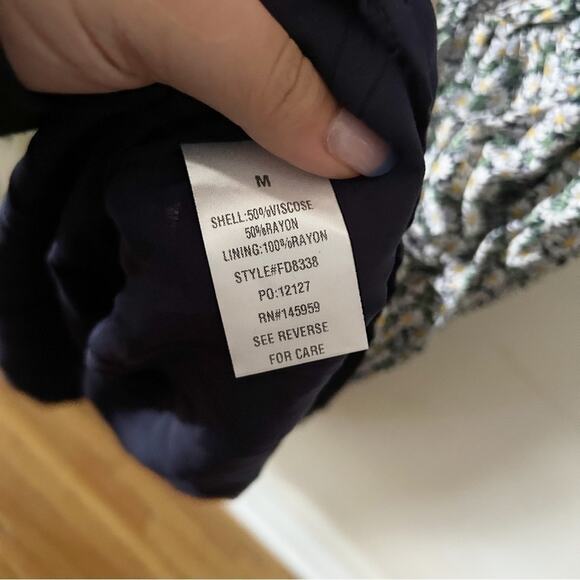 The Native One Black White Floral Print Off The Shoulder Mini Dress Size M - Picture 6 of 8